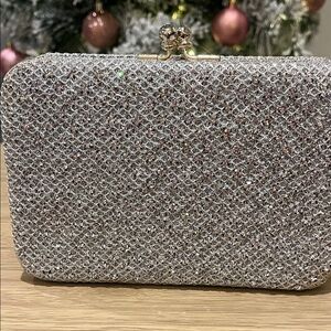 Sparkling Silver Rhinestone Clutch